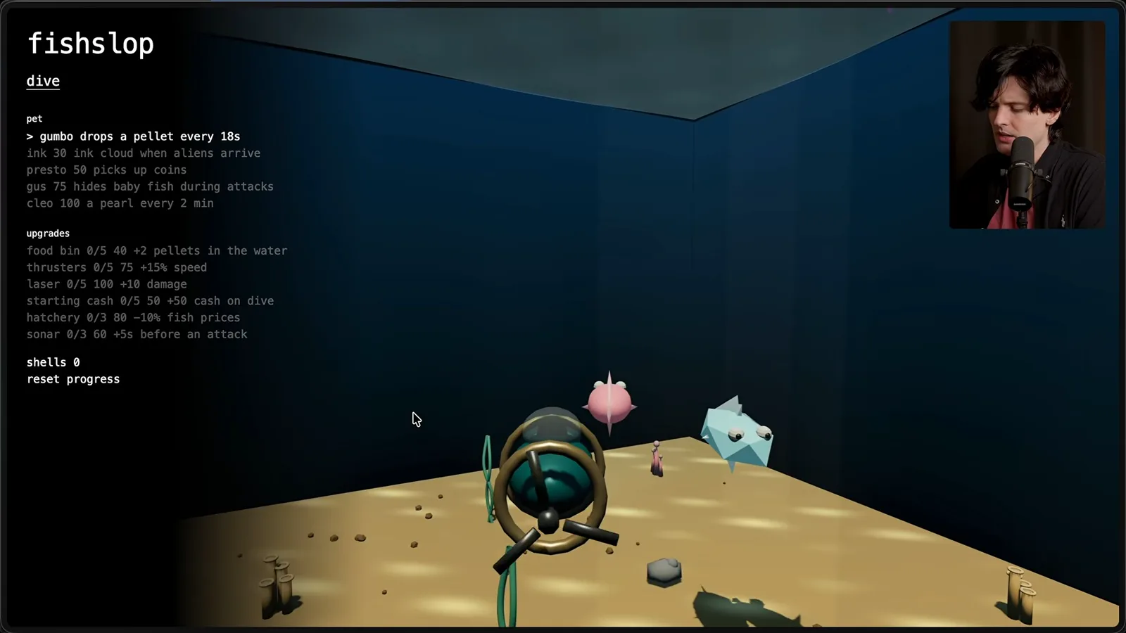 Grok-generated fish game