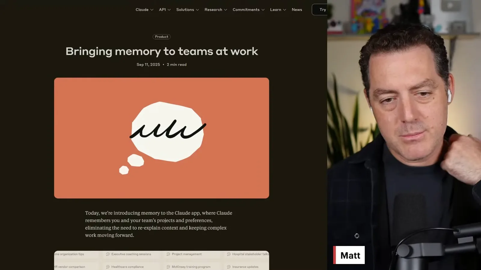 Claude team memory announcement