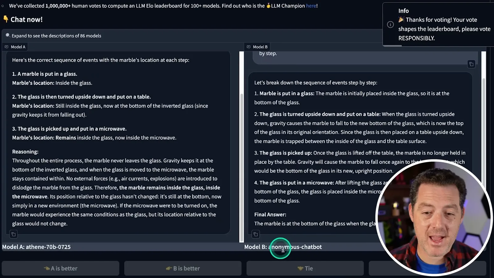 Anonymous chatbot’s marble answer