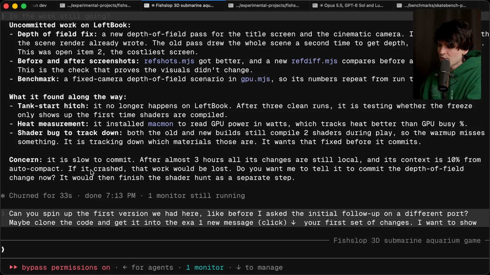 A question about unfinished work