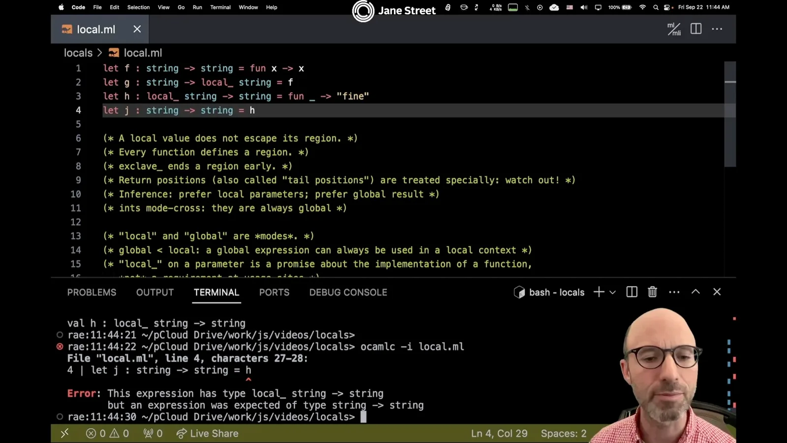 A rejected function conversion