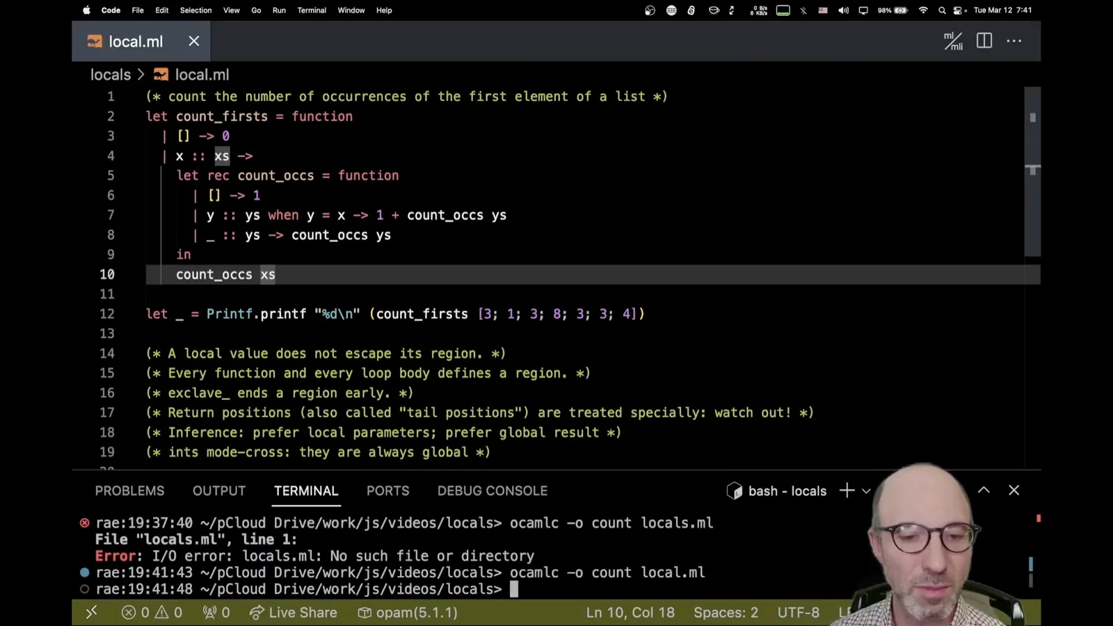 Counting the first list element