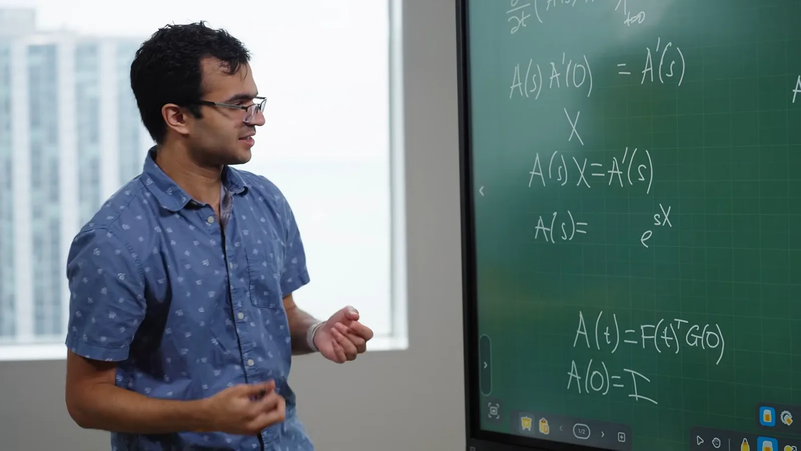 The matrix exponential solution