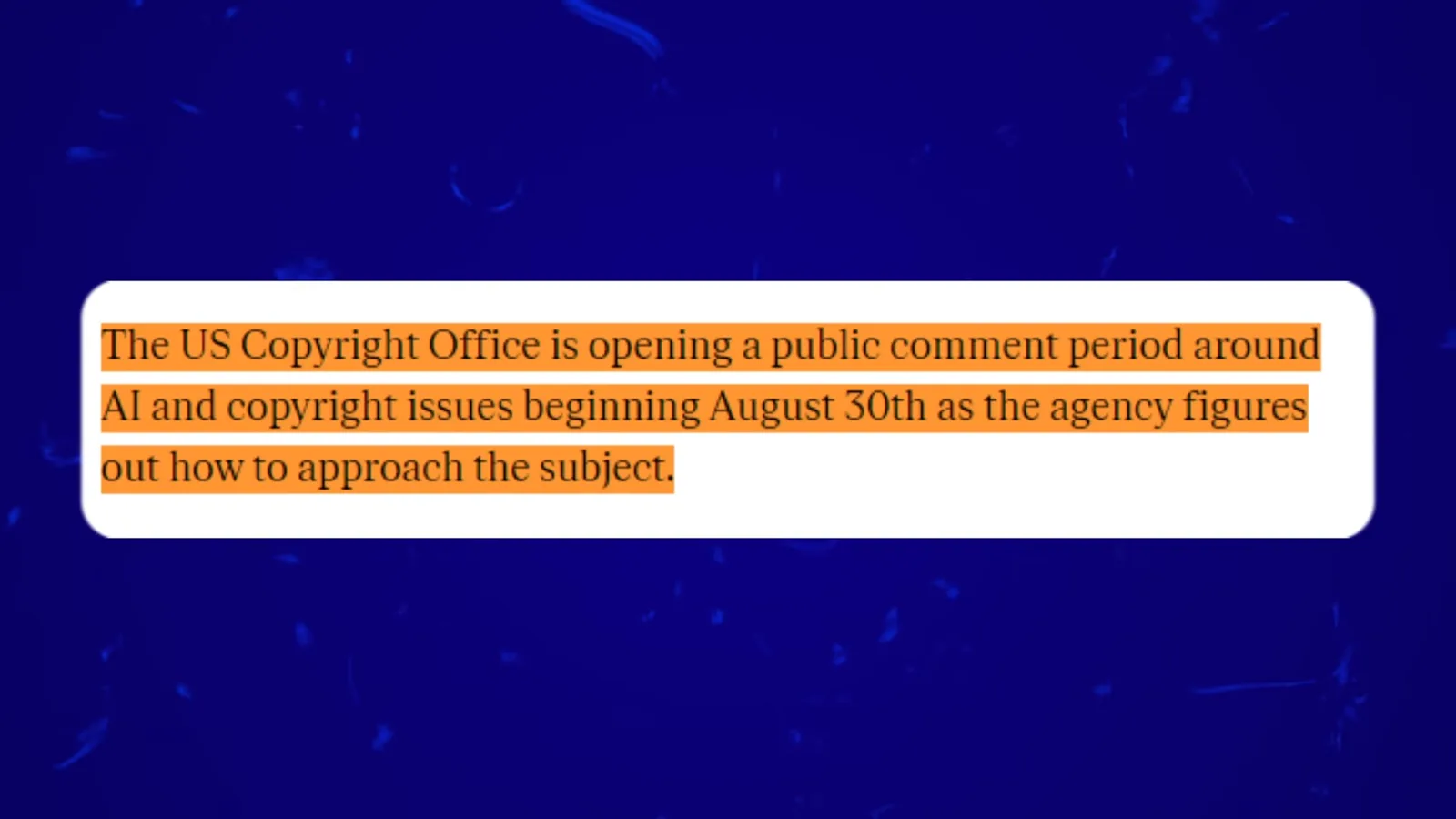 Copyright Office inquiry