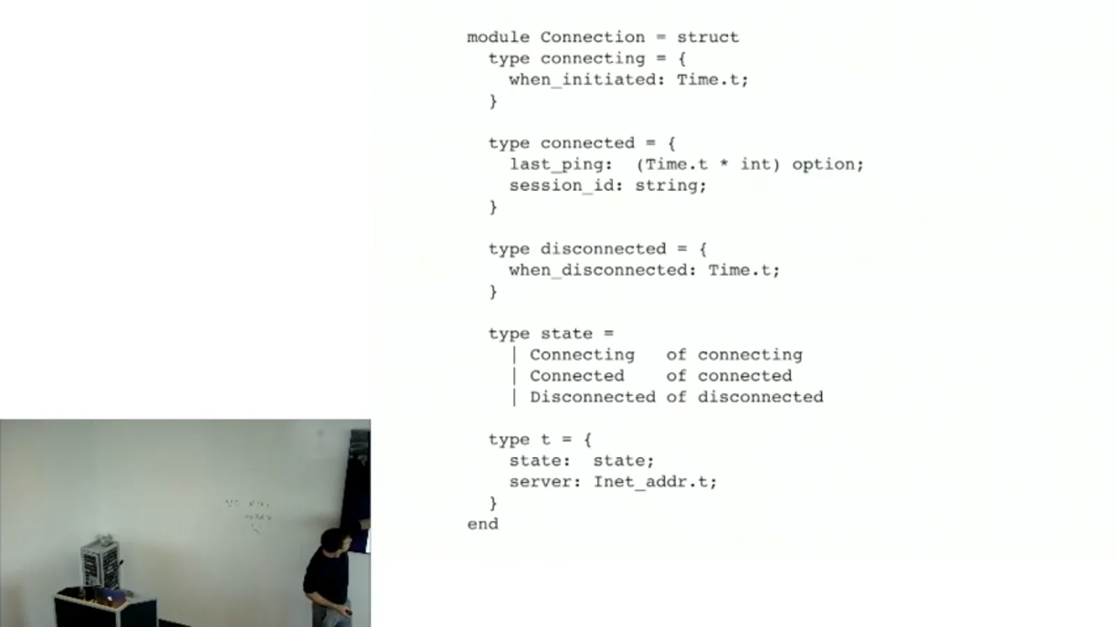 Connection state as variants
