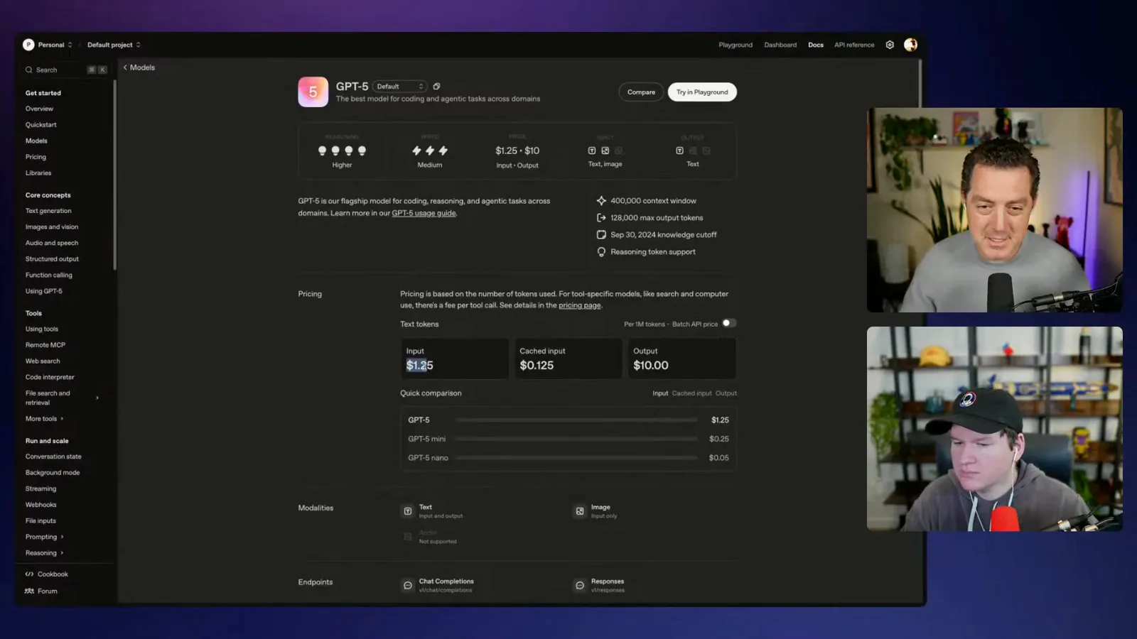 GPT-5 API launch page