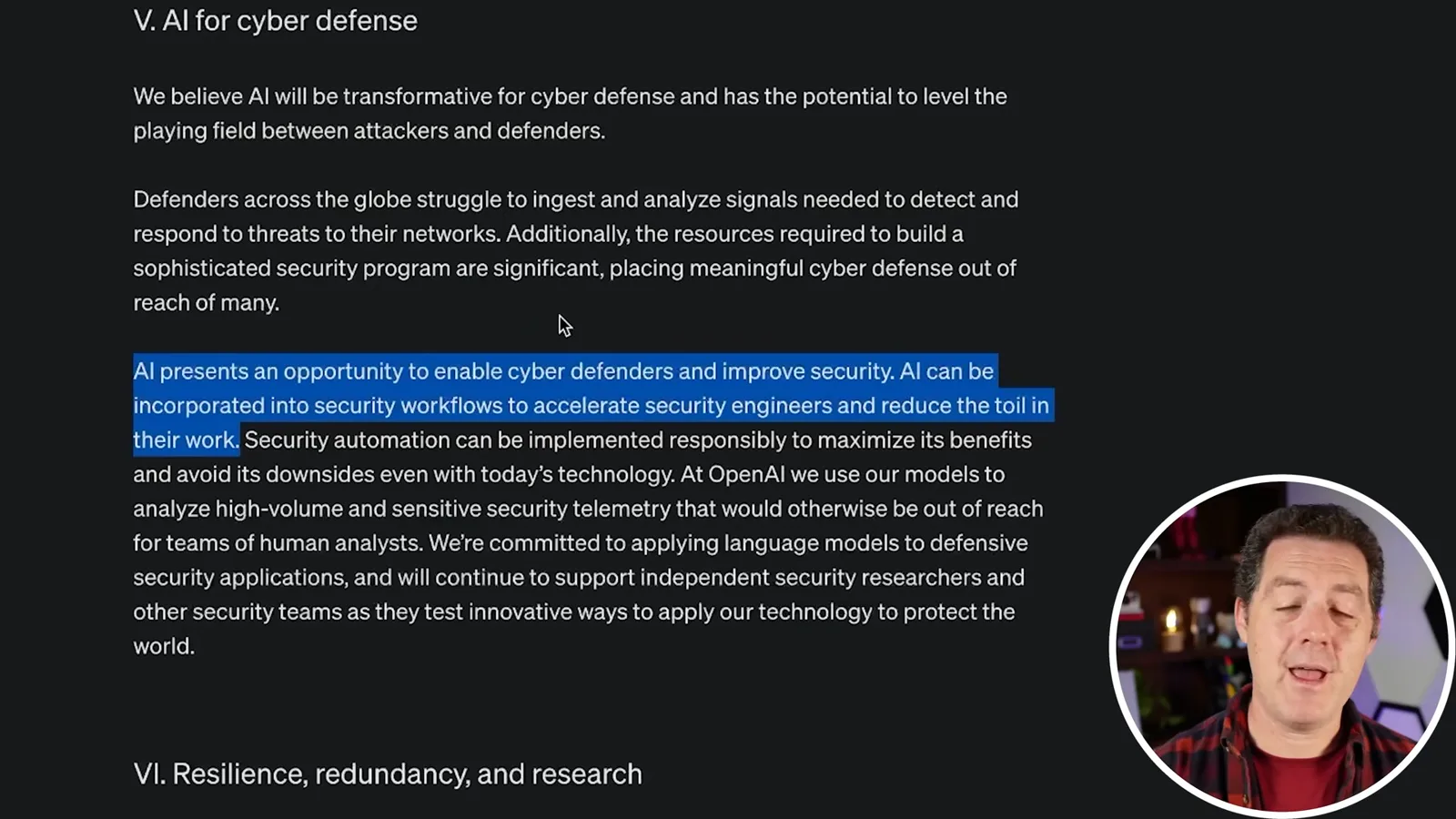 AI for cyber defense