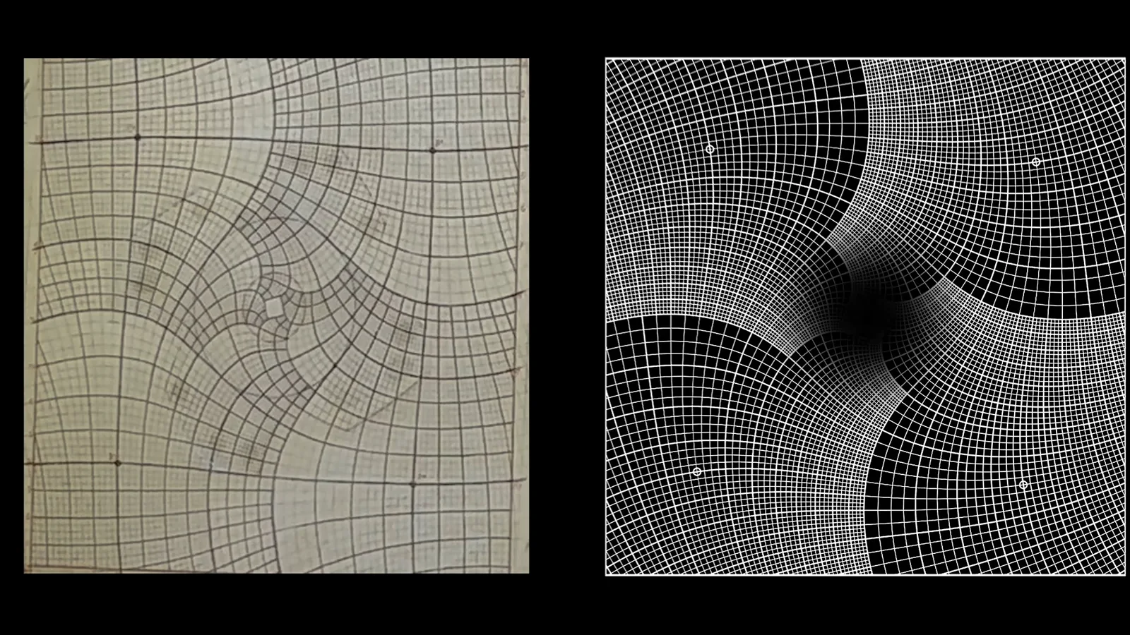 Escher’s warped grid