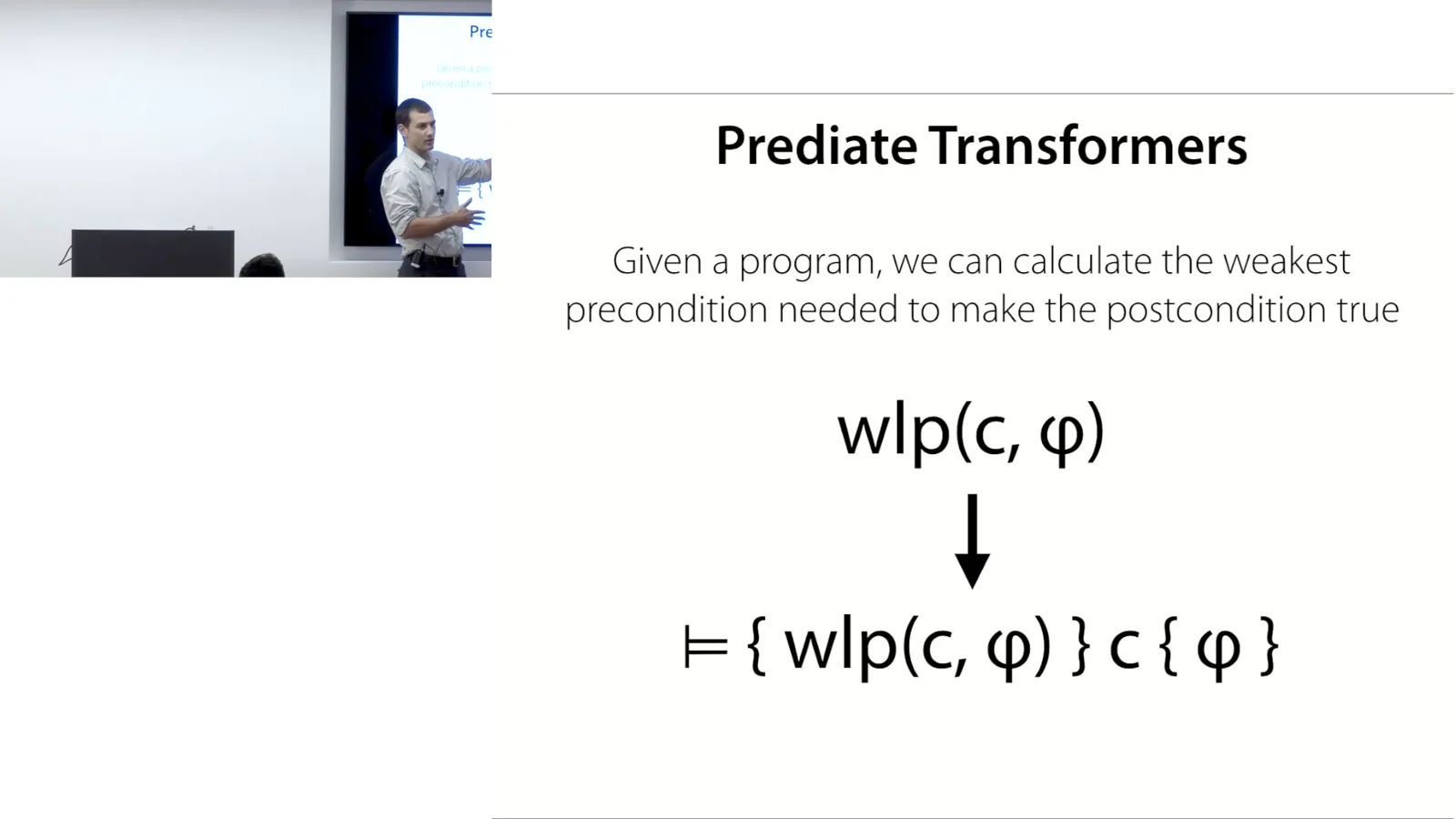 Weakest preconditions