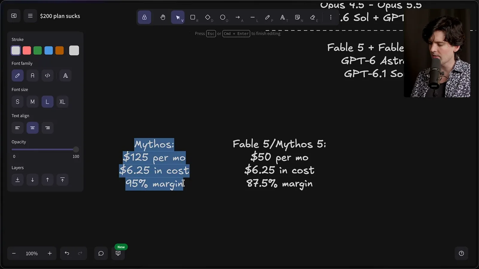 A hypothetical margin calculation
