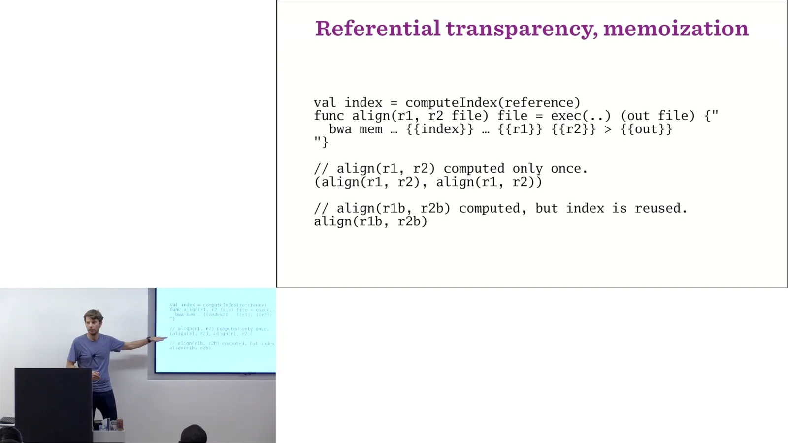 Referential transparency and memoization