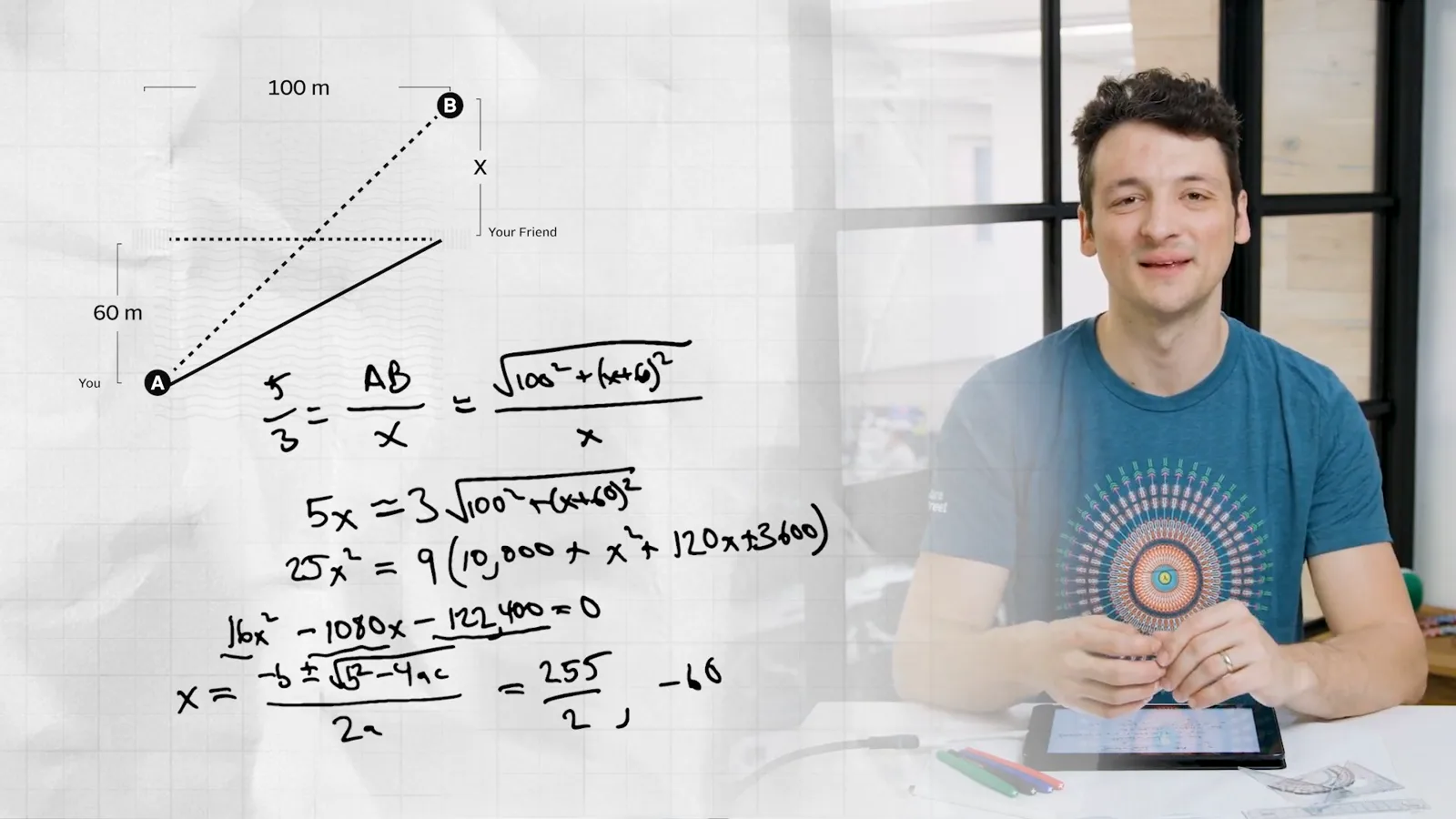 Solving the quadratic