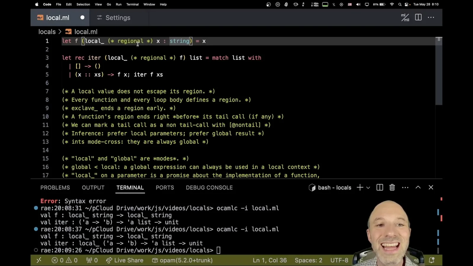 Local parameters are regional