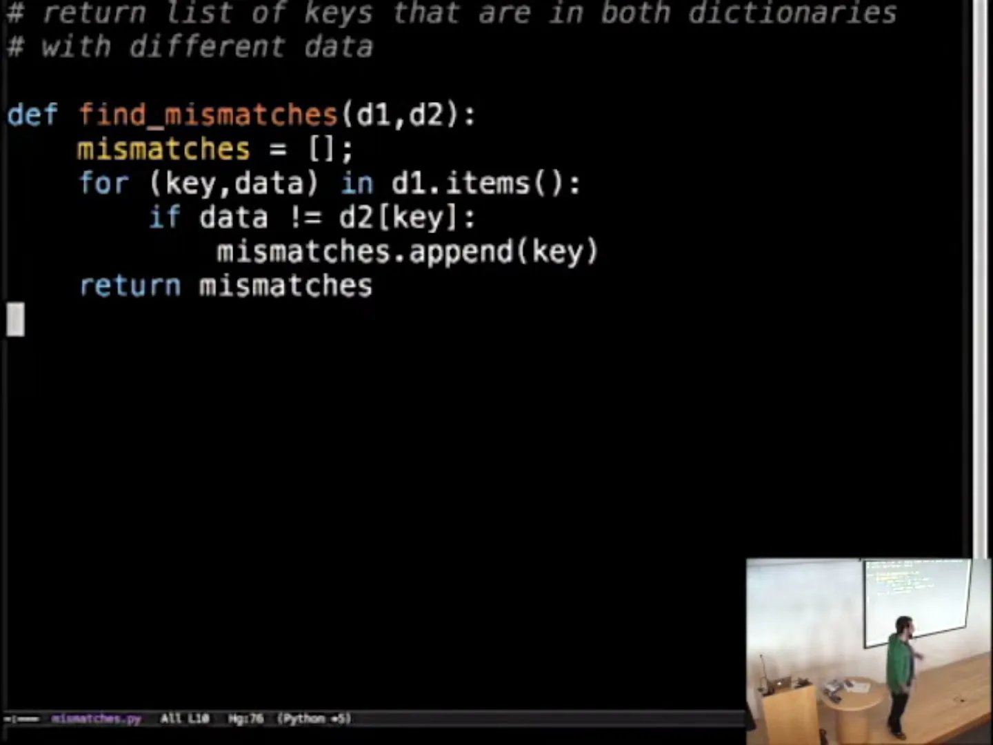 A dictionary lookup assumption in Python