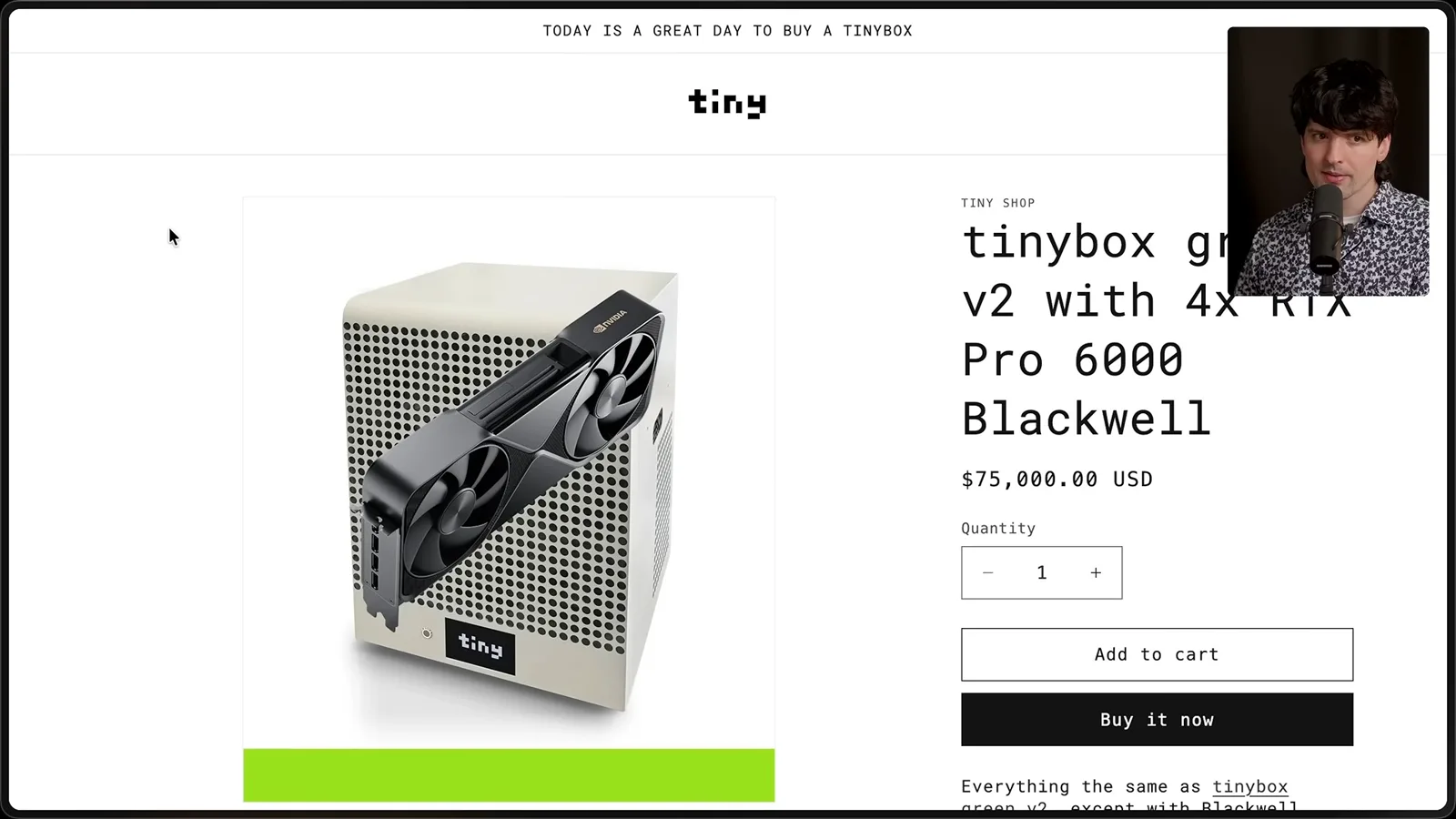 Four-GPU system price example