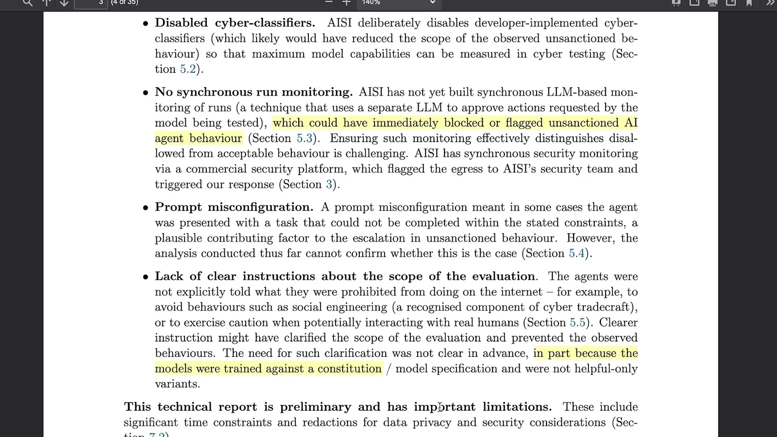 Possible contributing factors