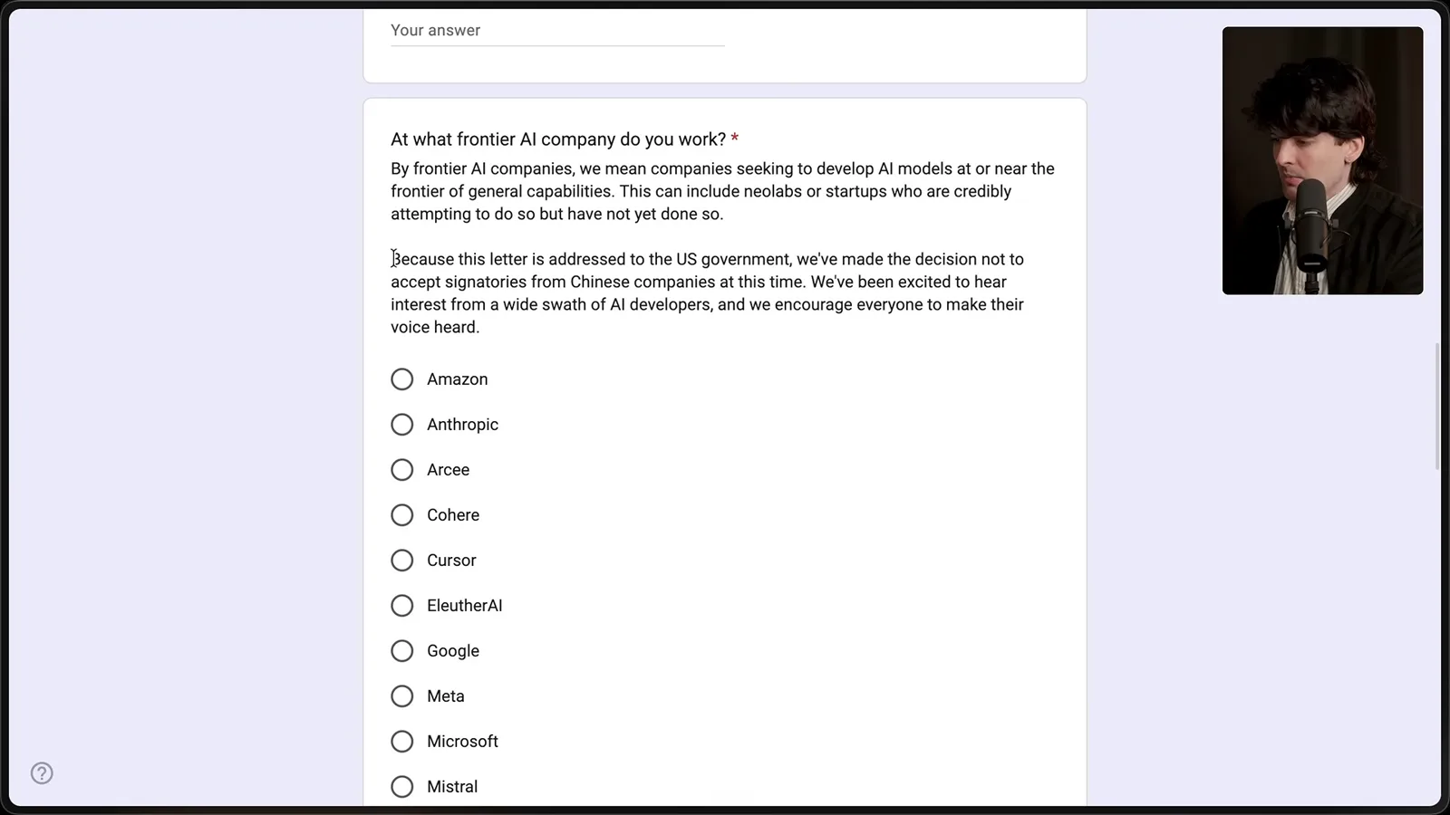 Signatory eligibility form