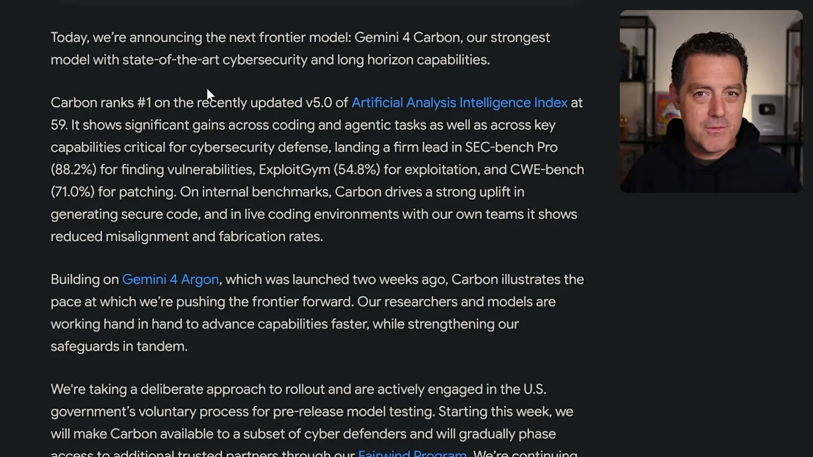 Reported model announcement