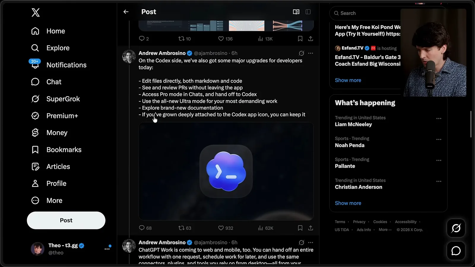 Codex developer improvements