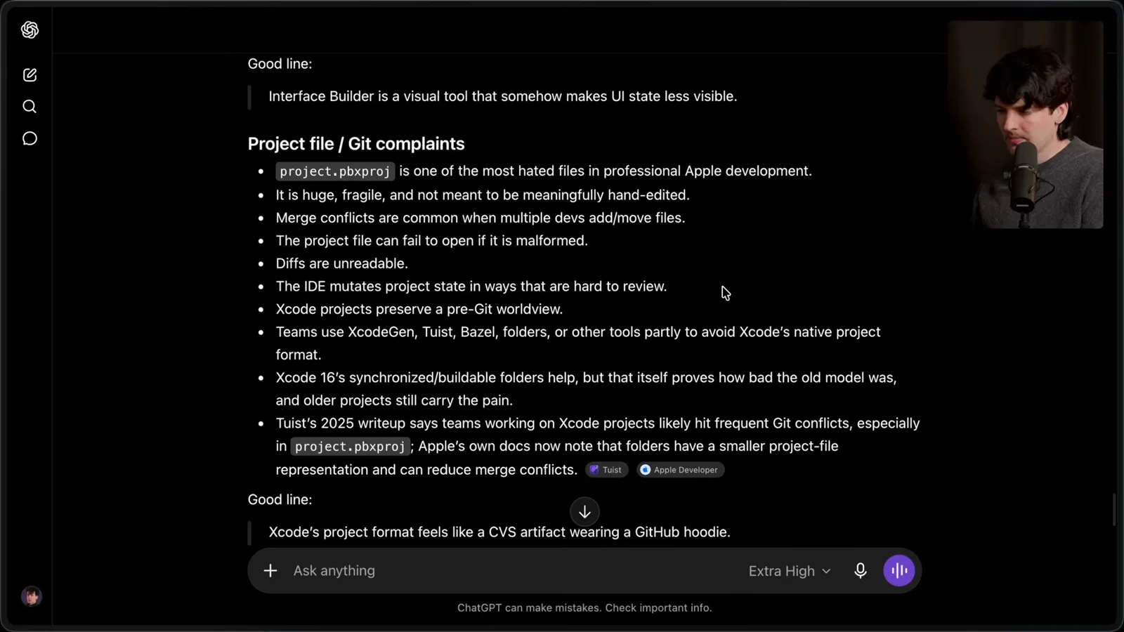 Project-file and Git complaints